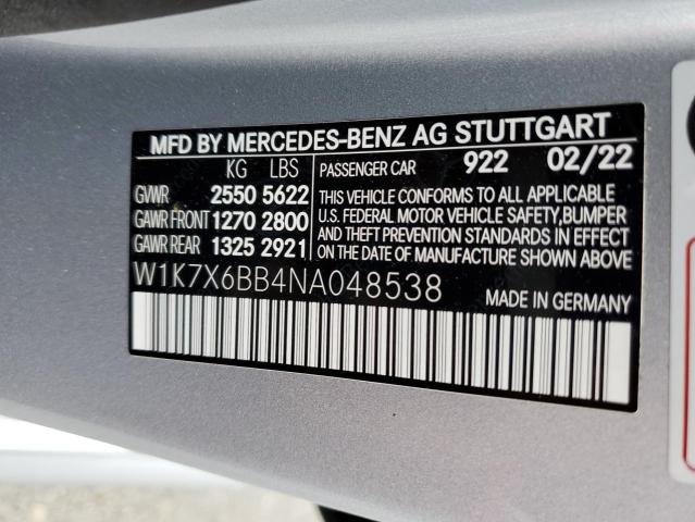 2022 MERCEDES-BENZ AMG GT 53 - W1K7X6BB4NA048538