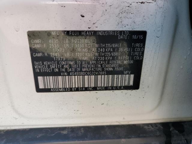 4S4BSBDC6G3247885 Subaru Outback 2.5i Premium