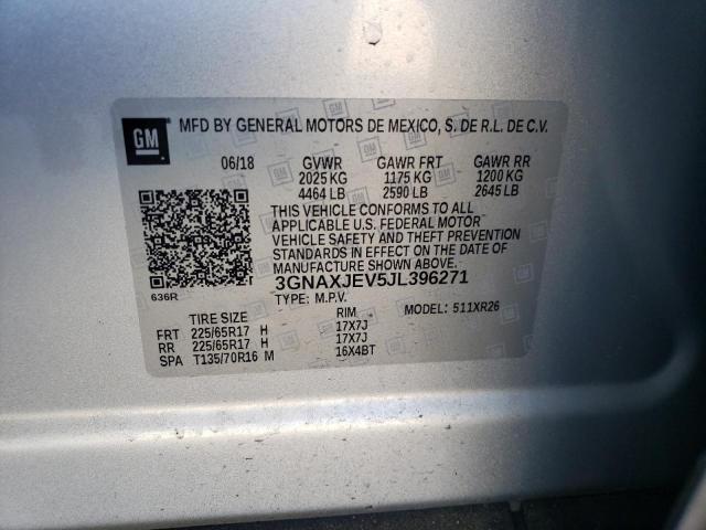 2018 CHEVROLET EQUINOX LT - 3GNAXJEV5JL396271