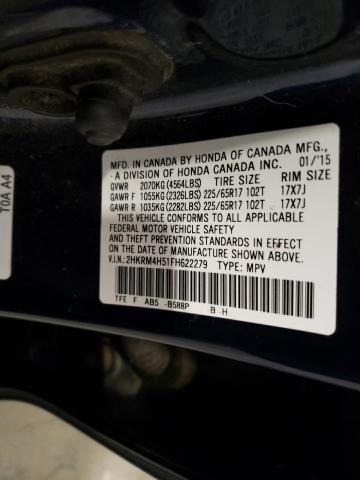 2015 HONDA CR-V 4D 4W 2HKRM4H51FH622279