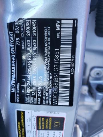 WDCGG8JB9EG315851 Mercedes-Benz Glk 350 4matic
