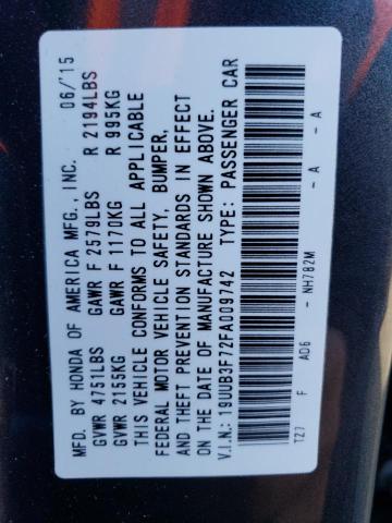 2015 ACURA TLX ADVANC - 19UUB3F72FA009742