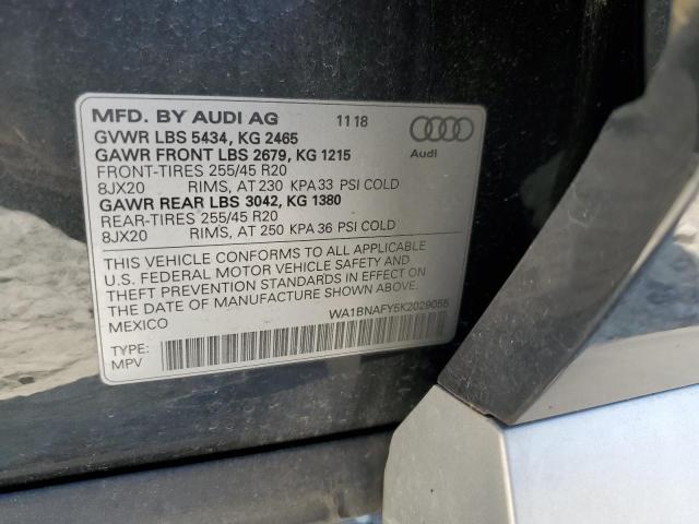 WA1BNAFY5K2029055 | 2019 AUDI Q5 PREMIUM