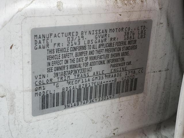 3N1AB7AP3KY330147 Nissan SENTRA S