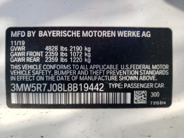 2020 BMW 330XI - 3MW5R7J08L8B19442