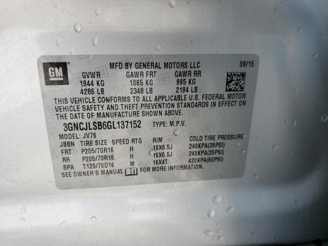 2016 CHEVROLET TRAX 1LT - 3GNCJLSB6GL137152