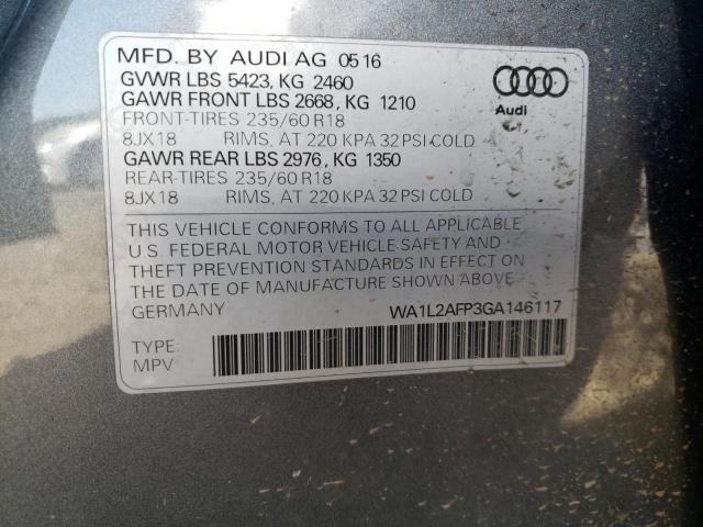 2016 AUDI Q5 PREMIUM - WA1L2AFP3GA146117