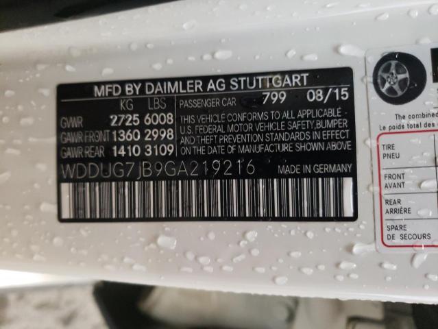 WDDUG7JB9GA219216 Mercedes-Benz S 63 AMG