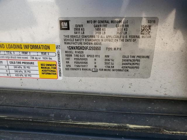 2015 CHEVROLET TRAVERSE L - 1GNKRGKD9FJ293950