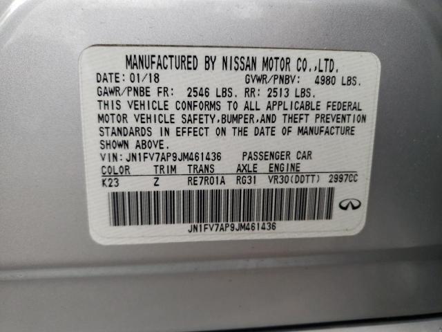 JN1FV7AP9JM461436 Infiniti Q50 Red Sport 400