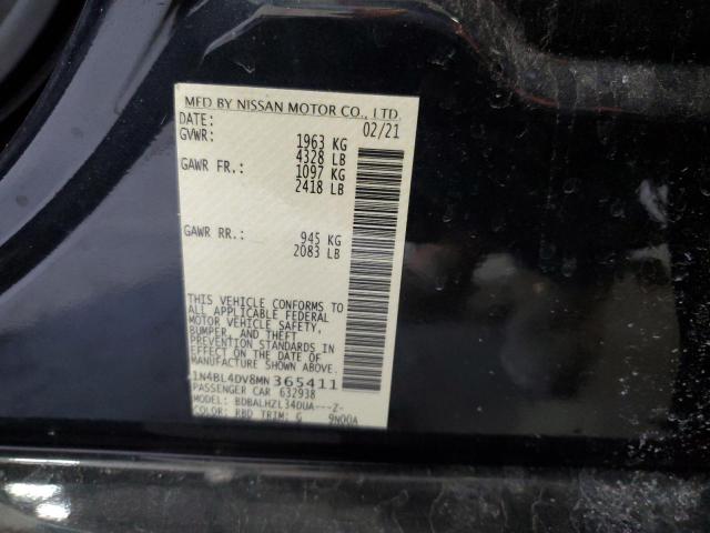 2021 NISSAN ALTIMA SV - 1N4BL4DV8MN365411