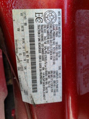 2016 FORD FOCUS SE - 1FADP3KE0GL334017