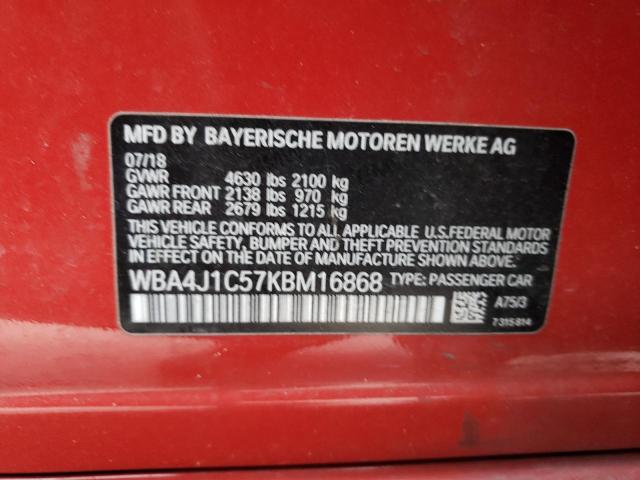 WBA4J1C57KBM16868 BMW 430i Gran Coupe