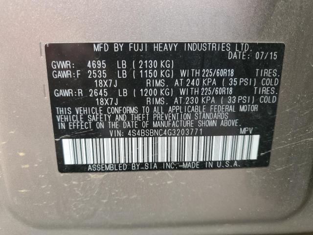 4S4BSBNC4G3203771 Subaru Outback 2.5i Limited