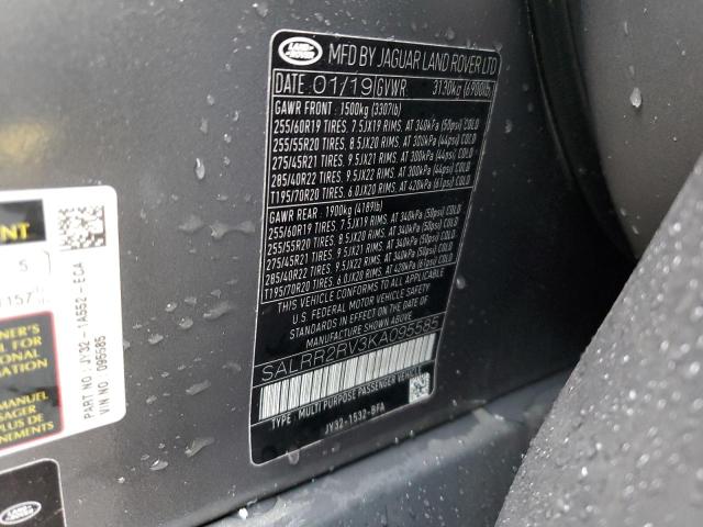 SALRR2RV3KA095585 Land Rover Discovery Hse