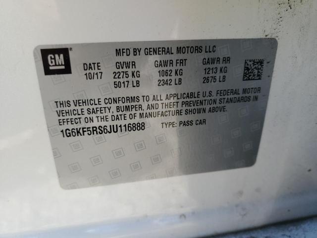 2018 CADILLAC CT6 PREMIU - 1G6KF5RS6JU116888