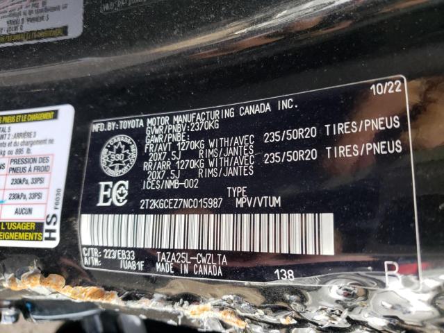 2022 LEXUS NX 350 2T2KGCEZ7NC015987