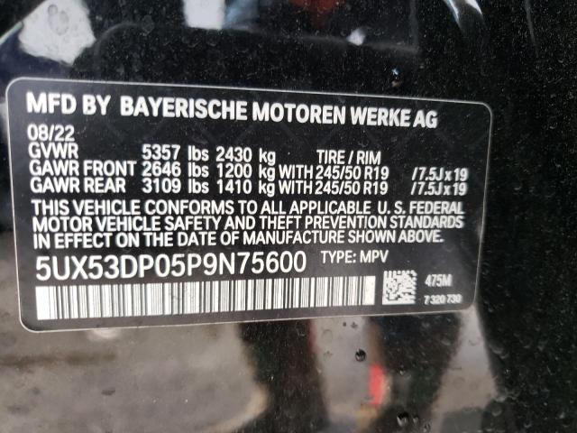 5UX53DP05P9N75600 BMW X3 Xdrive30i