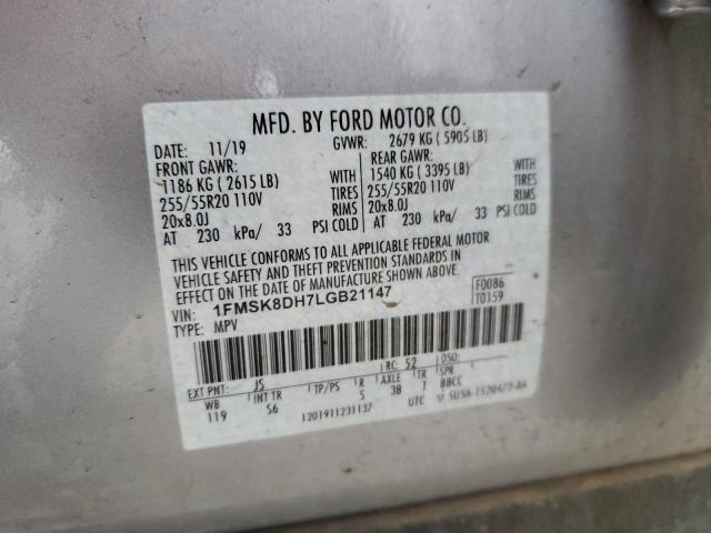 2020 Ford Explorer Xlt VIN: 1FMSK8DH7LGB21147 Lot: 46473903