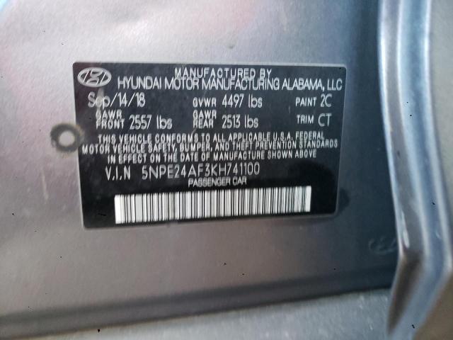 5NPE24AF3KH741100 Hyundai SONATA SE