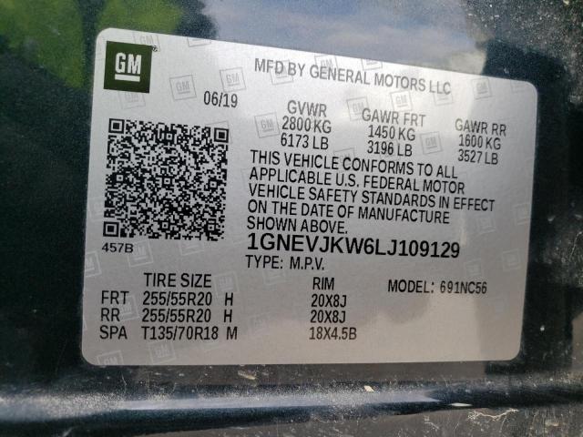2020 CHEVROLET TRAVERSE R 1GNEVJKW6LJ109129