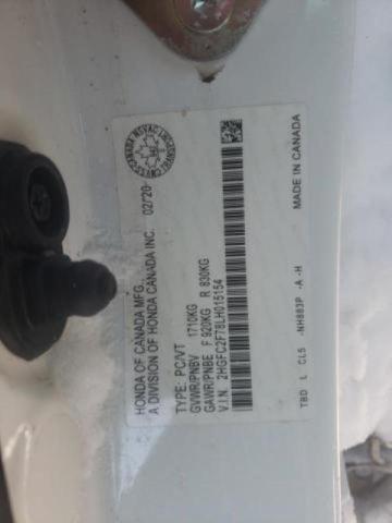 2020 HONDA CIVIC EX - 2HGFC2F78LH015154