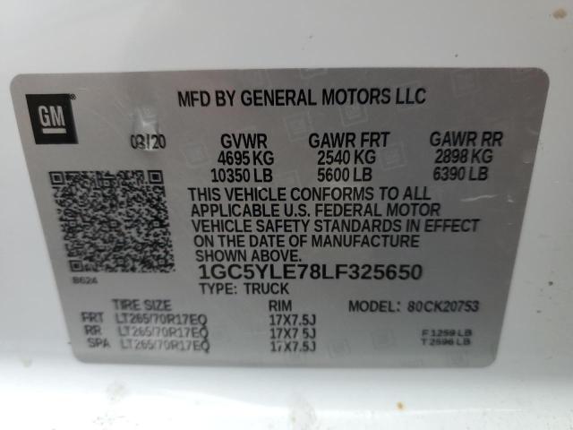 2020 CHEVROLET 2500 - 1GC5YLE78LF325650