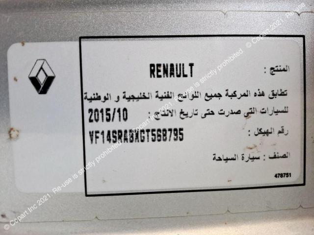 VF14SRABXGT568795 - 2016 RENAULT SYMBOL - #undefined