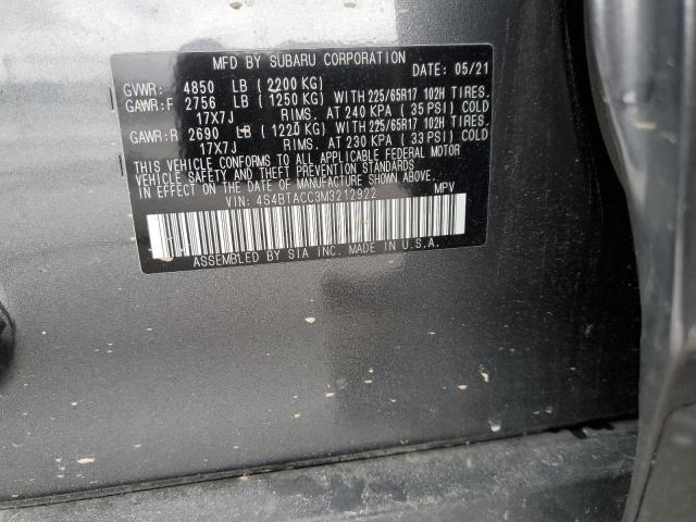 4S4BTACC3M3212922 Subaru Outback Premium