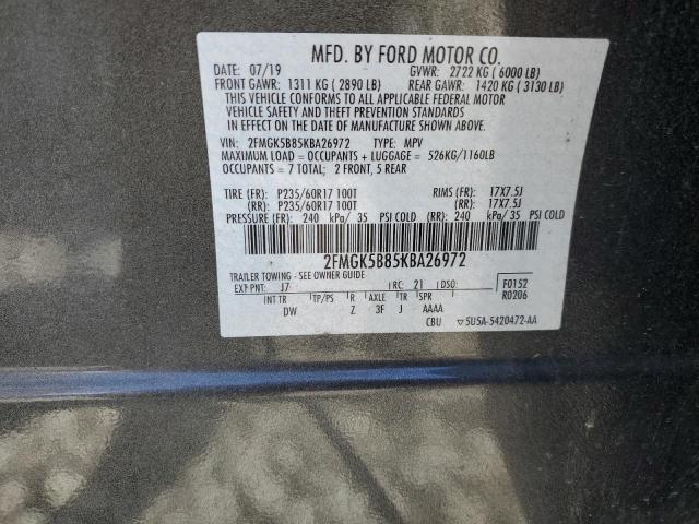 2019 FORD FLEX SE - 2FMGK5B85KBA26972
