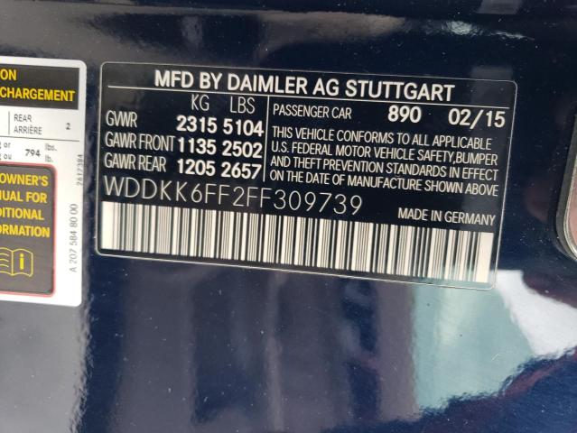 2015 MERCEDES-BENZ E 400 - WDDKK6FF2FF309739