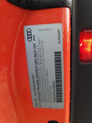 2018 AUDI TT RS - WUACSAFV8J1900031