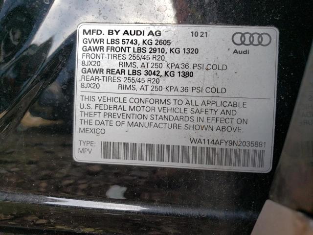 2022 AUDI SQ5 SPORTB WA114AFY9N2035881