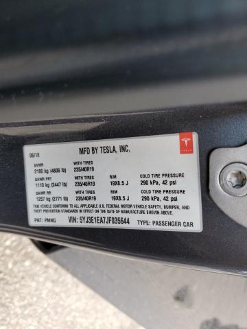 5YJ3E1EA7JF035644 Tesla MODEL 3