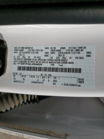2020 FORD F150 POLIC 1FTEW1P42LKE44024