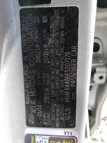 KNAFX4A86E5207176 KIA FORTE EX