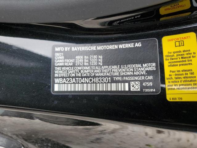 2022 BMW 430I - WBA23AT04NCH83301