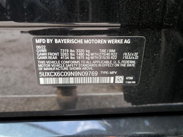 5UXCX6C09N9N09769 BMW X7 M50i