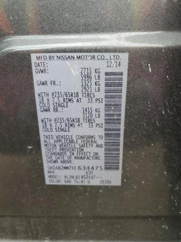 5N1AR2MM7FC634475 Nissan Pathfinder S