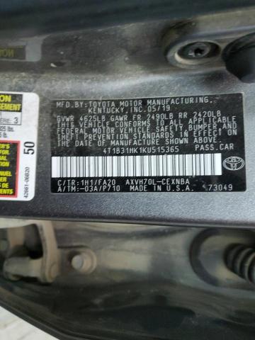 2019 TOYOTA CAMRY LE - 4T1B31HK1KU515365
