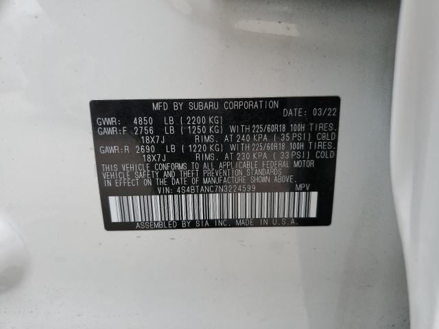 4S4BTANC7N3224599 Subaru Outback Limited