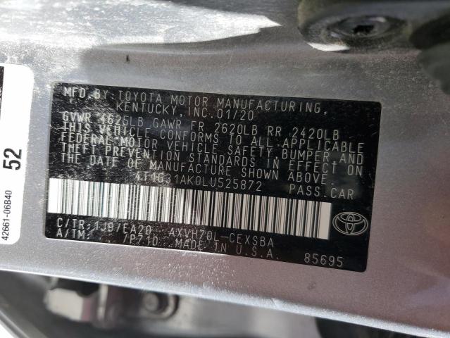 4T1G31AK0LU525872 Toyota Camry SE 12