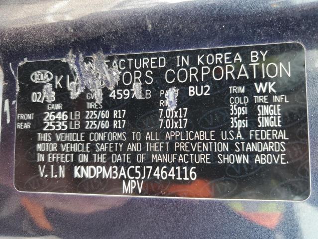 KNDPM3AC5J7464116 KIA Sportage Lx