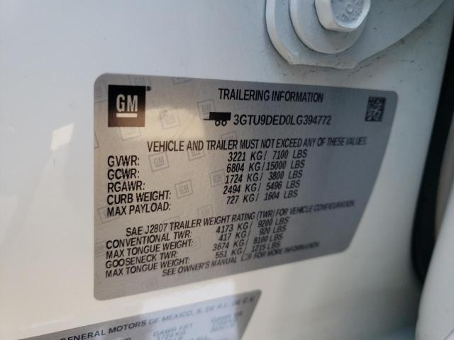 3GTU9DED0LG394772 GMC Sierra K1500 Slt