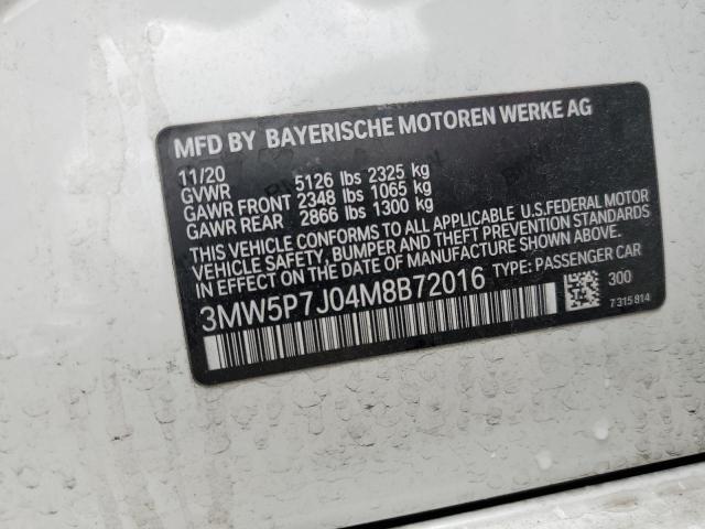 3MW5P7J04M8B72016 BMW 330e