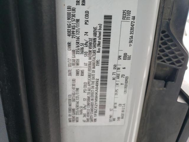 2017 FORD TRANSIT T- - 1FBZX2YM9HKA84992