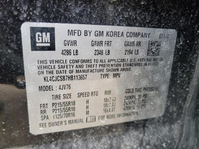 KL4CJCSB7HB113657 Buick Encore Essence