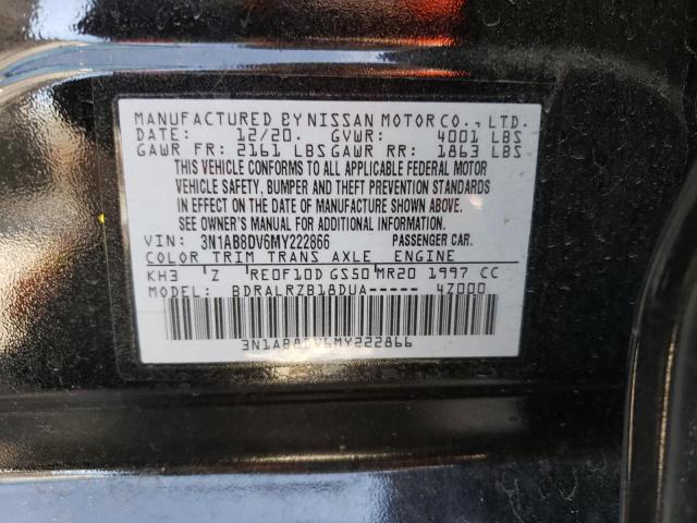 3N1AB8DV6MY222866 Nissan SENTRA SR