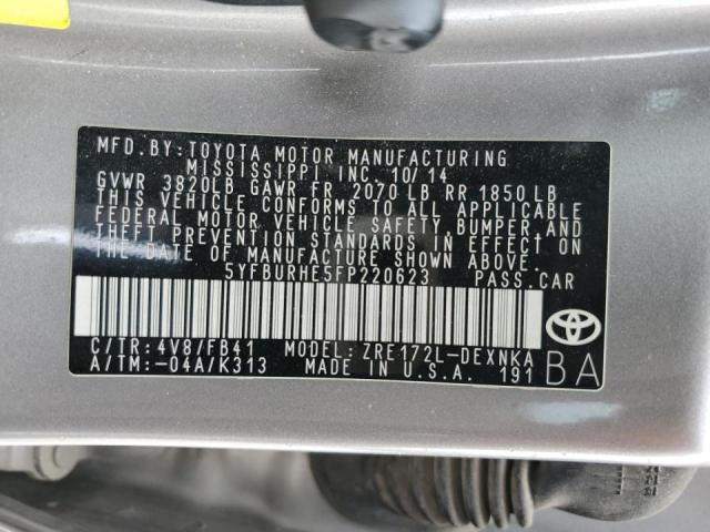 5YFBURHE5FP220623 Toyota COROLLA L