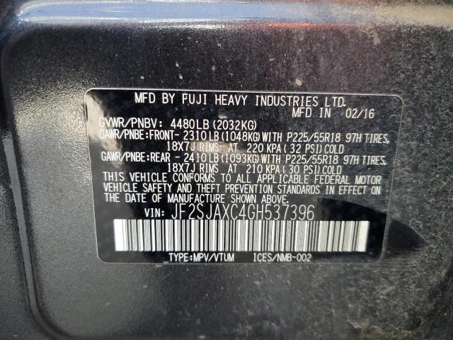 JF2SJAXC4GH537396 Subaru Forester 2.5i Touring